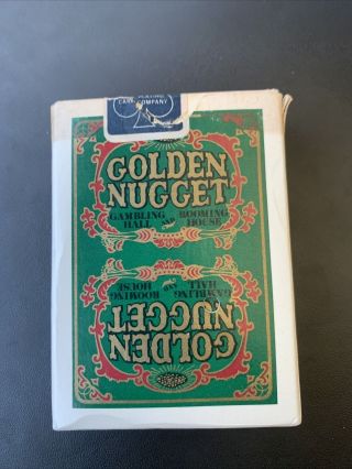 Vintage Golden Nugget Hotel And Casino Playing Cards Las Vegas Green