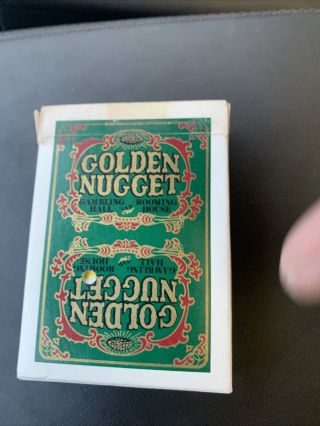 Vintage Golden Nugget Hotel And Casino Playing Cards Las Vegas Green 2