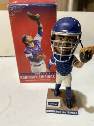 Robinson Chirinos Texas Rangers Bobblehead Baseball Bobble Head Figure Mlb Box