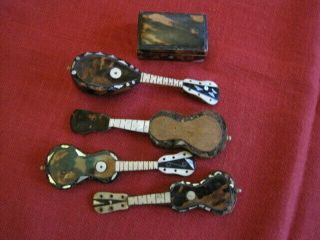 Antique Faux Tortoise Shell Parts For Repairing