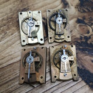 4 X Vintage Clock Platform Escapement Parts With Broken Balances (ap44)