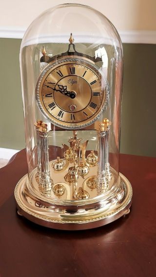 Elgin Anniversary Clock With Magic Eye And Chime