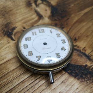 Vintage Swiss 8 Day Travel Clock For Repair Or Parts With Radium Dial (co32)