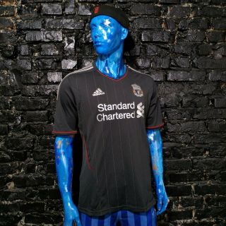 Liverpool Jersey Away Shirt 2011 - 2012 Black Adidas V13870 Trikot Mens Size L