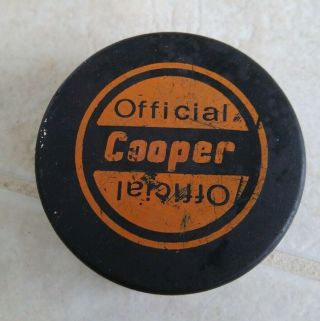 Official Cooper Vintage Hockey Puck Canada Nhl Vtg Pucks