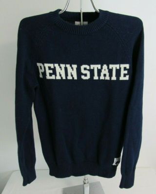 Hillflint Psu Penn State University Knit Sweater Size Xs Blue