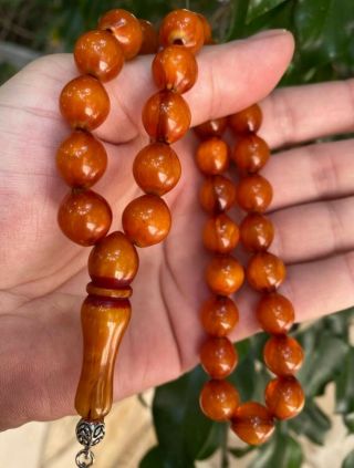 Bakelite - 33 - Islamic Prayer Beads Rosary 34 Gr سندلوس حلبي M26