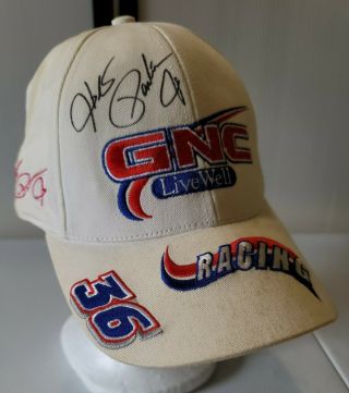 Hank Parker Jr Autographed Hat Cap Gnc Racing Nascar 36 Signed One Size