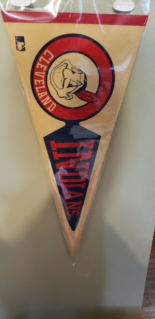 Cleveland Indians Chief Wahoo Retro Felt Mlb Vintage Pennant 2/20/2021
