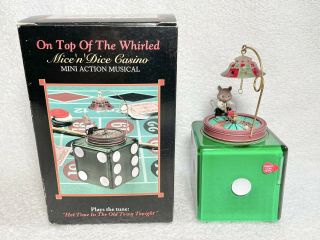 Enesco On Top Of The World Mice N Dice Casino Music Box Small World Music Action