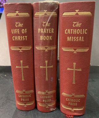 Catholic Press Set 3 Book The Life Of Christ Prayer Book Catholic Missal 1954