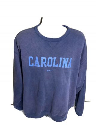 Vintage Nike Unc Tar Heels Pullover Sweatshirt Men’s Size 2xl Xxl Blue