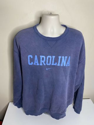 Vintage Nike UNC Tar Heels Pullover Sweatshirt Men’s Size 2XL XXL Blue 2