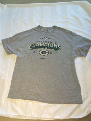 Green Bay Packers Football 2010 Conference Champions Bowl 45 T - Shirt 2xl