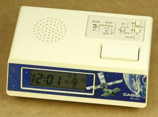 Casio Da - 105 Vintage Digital Melody Alarm Clock Made In Japan Space