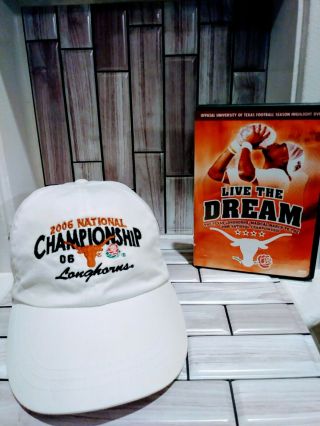 Texas Longhorns 2006 Rose Bowl National Championship Cap And 2005 Dvd Live Dream