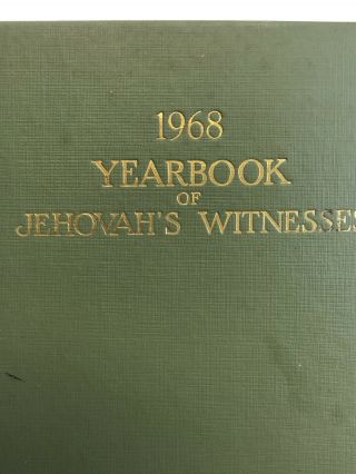 1968 Yearbook Of Jehovah 