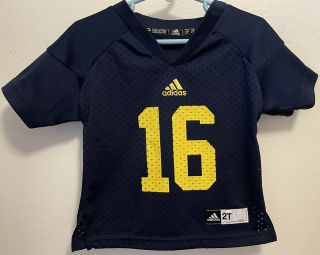 Michigan Wolverines Blue Adidas Football Jersey Youth Size 2t