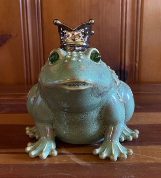 Partylite Frog Prince Tea Light Holder.  Pre - Owned.