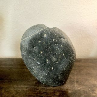 Lee Spiller Style Natural Stone Vase Dark Grey Rock