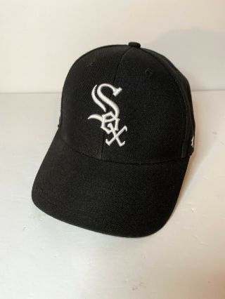 Chicago White Sox ‘47 Brand Mvp Home Adjustable Field Strap Black Cap Hat