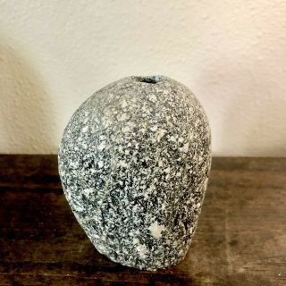 Lee Spiller Style Natural Stone Vase Speckled Grey Rock