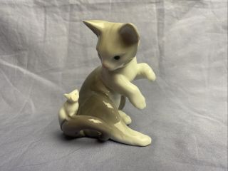 Lladro Porcelain Cat & Mouse 1994,  No Box