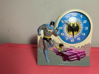 Batman Robin Batmobile Bat Signal Comic Janex Equity Alarm Clock 1974 Don’t Work