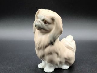 Lladro Pekingese Porcelain Dog Figurine 6 1/8 " Tall No Chips/cracks