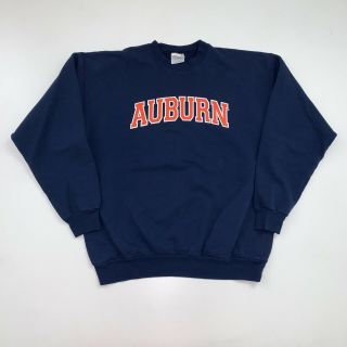 Vintage Auburn University Crewneck Sweatshirt Adult Large Blue Ncaa