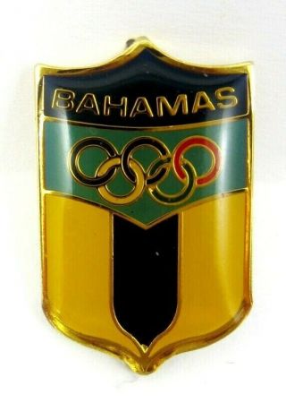 Rare Bahamas Noc Olympic Team Pin Badge Undated