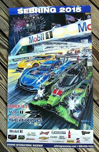 2015 Mobil 1 12 Hours Of Sebring Race Poster,  One
