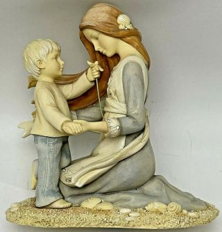 Enesco Karen Hahn Foundations Beach Mother Son Figurine 4025221