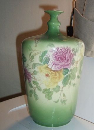 Antique Royal Bonn Germany Tall Vase Roses 10.  5 High 6 Wide Single Stem Pretty