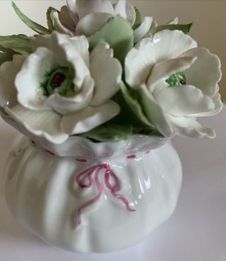 Vintage Royal Dalton Potted Floral Bouquet Porcelain Bone China England 3