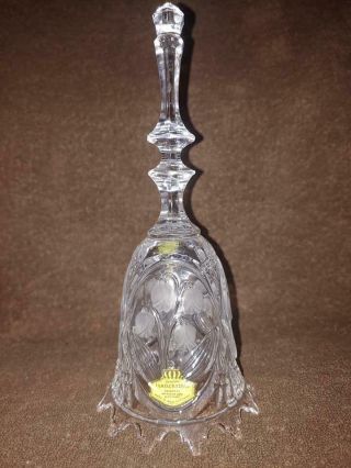Lead Crystal Bell West Germany 8.  5 " Tall - Lily Of The Valley