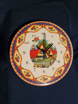 Mary Engelbreit Vintage Ceramic Wall Clock