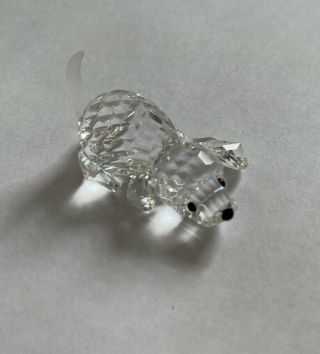 Swarovski Silver Crystal Beagle Puppy Playing 172296 W/certificate & Logo