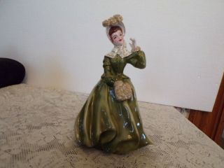 Vintage Florence Ceramics - Clarissa With Articulated Hand - Green/excellent Cond