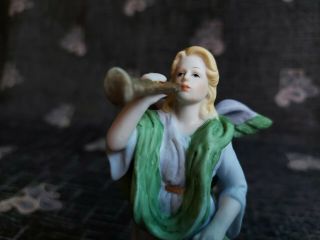Collectible Antique Porcelain Figurine Angel Bisque Hand Painted,  Germany Marked