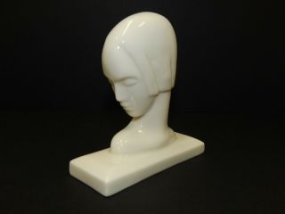 Vintage Lenox White Porcelain Art Deco Lady Woman Head Bust Figurine