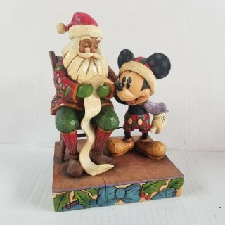 Jim Shore / Disney Traditions - Checking It Twice - Santa & Mickey 4008063 - 7in