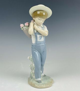 Retired Lladro Spain Flower Harvest 1286 Signed Painted Porcelain Figurine Jdp