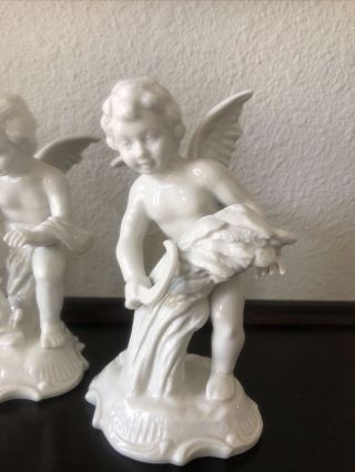 VTG 60’s Dresden Germany Porcelain Angels Cherubs Figurines The “Four Seasons” 2