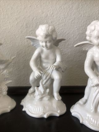VTG 60’s Dresden Germany Porcelain Angels Cherubs Figurines The “Four Seasons” 3