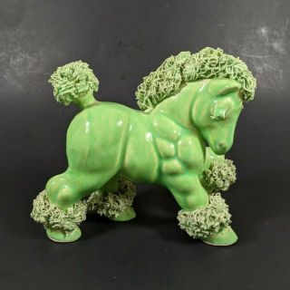 Vintage Celadon Green Spaghetti Horse Mid Century Figurine Murray Kreiss Ceramic