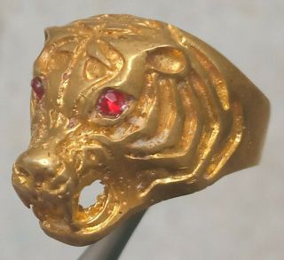 Extremely Ancient Bronze Roman Lion Head Authentic Ring Antique Stunning