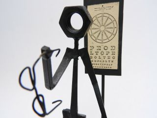 The Eye Doctor Optometry Nuts Bolts Figure Kinetic Metal Art Sculpture Daneliak
