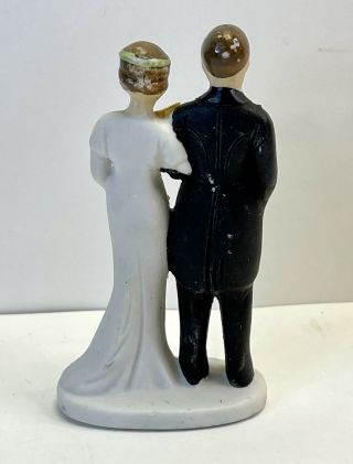 Vintage Wedding Cake Topper Bride Groom Stunning ART DECO Design FLAPPER 1920s 2