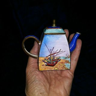 Charlotte Di Vita Trade Plus Aid Miniature Enamel Teapot Vincent Van Gough